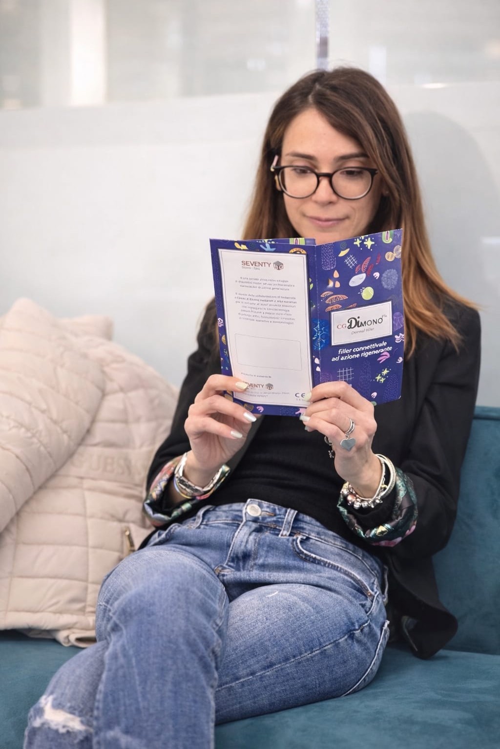 Paziente nella sala attesa del Demostene Center
